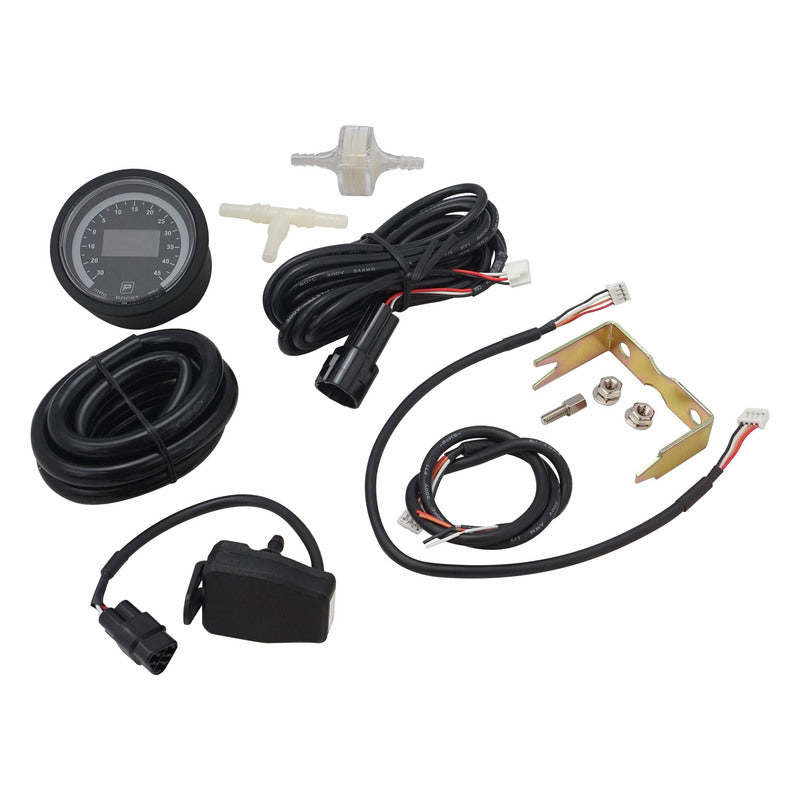 Proflow Pro Series Digital, Electrical Boost/Vacuum Gauge, 52mm, -14.5-45 PSI, w/Sensor, LED Backlight - PFEGA-1001