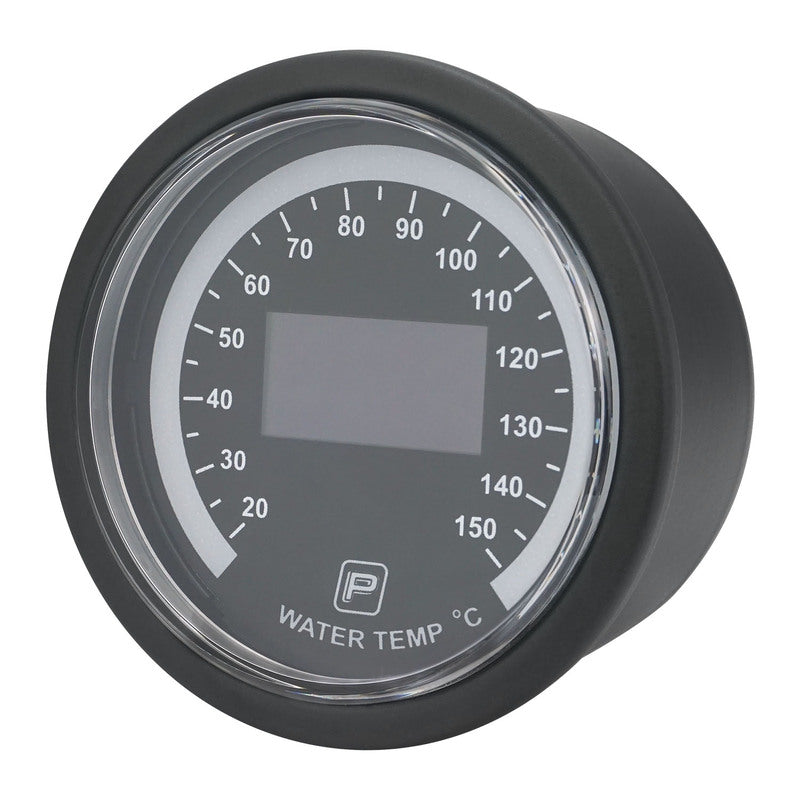 Proflow Pro Series Digital, Electrical Water Temperature Gauge, 52mm, 20-150 C, w/Sensor, LED Backlight - PFEGA-1003
