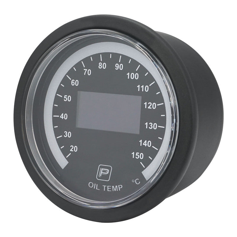 Proflow Pro Series Digital, Electrical Oil Temperature Gauge, 52mm, 20-150 C, w/Sensor, LED Backlight - PFEGA-1004
