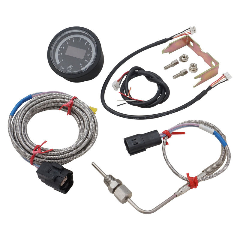 Proflow Pro Series Digital, Electrical Exhaust Gas Temperature Gauge, 52mm, 200-1200 C, w/Sensor, LED Backlight - PFEGA-1006