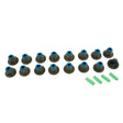 Proflow Valve Stem Seals, OEM Hat Type, Intake and Exhaust, Suit LS1/LS2/LS3, 0.500" Guide, 8mm Stem, Set of 16 - PFEGK018 PFEGK018