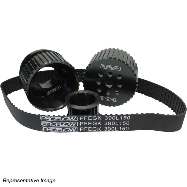 Proflow Gilmer Belt Drive Kit, For BB Ford 429/460, Billet Aluminium, Black Anodised - PFEGK80256BK PFEGK80256BK