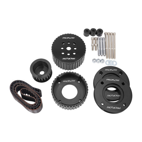 Proflow Gilmer Belt Drive Kit, For Holden V8 EFI 5.0L VN-VS Commodore, Billet Aluminium, Black Anodised - PFEGK80270BK PFEGK80270BK