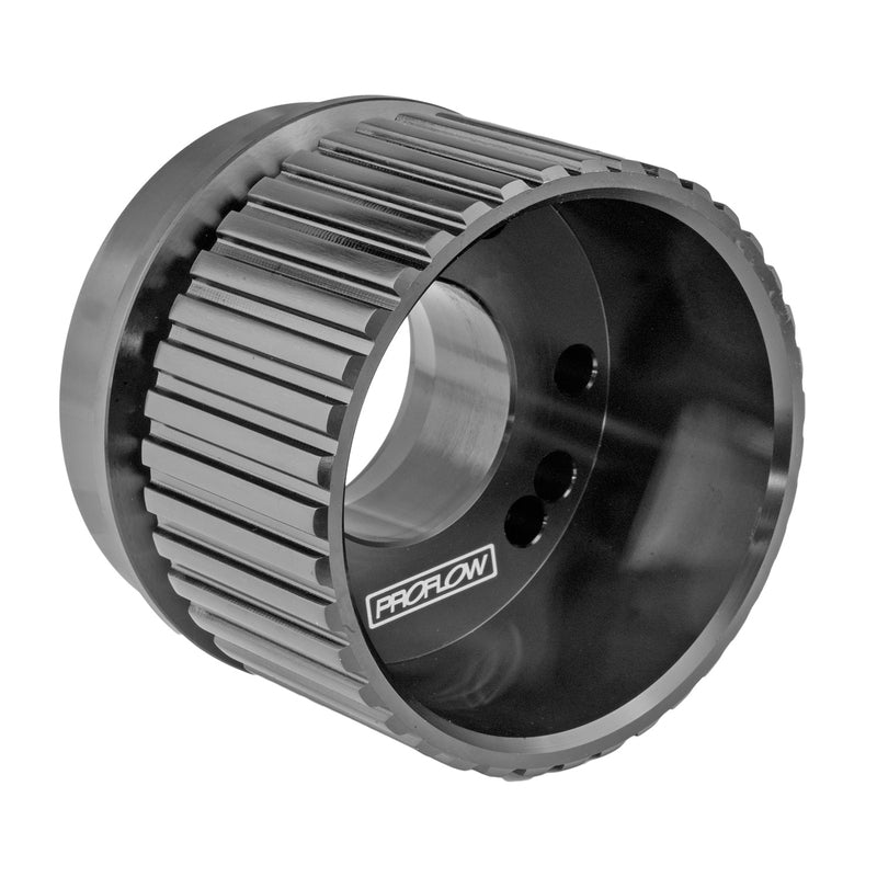 Proflow Gilmer Billet Crank Pulley With V Groove Long, Black - PFEGK9030BK PFEGK9030BK