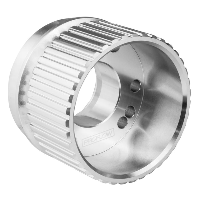 Proflow Gilmer Billet Crank Pulley With V Groove Long, Silver - PFEGK9030 PFEGK9030