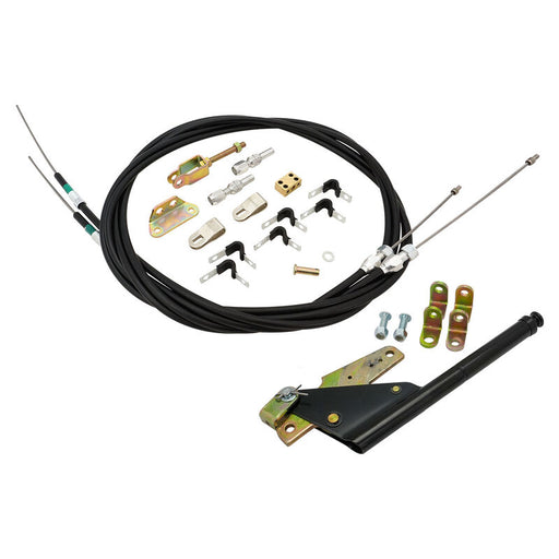 Proflow Universal Emergency Hand Brake Kit, Floor Mount, Black , with Cable Mounting, Kit - PFEHBK-BK PFEHBK-BK