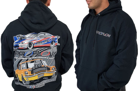Proflow Hooded Sweatshirt, Cotton, Polyester, Black, Men's - PFEHOOD PFEHOOD