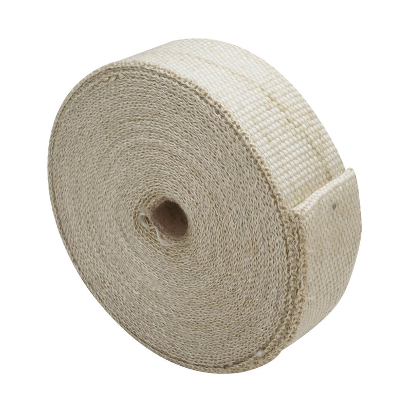Proflow Exhaust Wrap, Fiberglass Composite, 650 Degrees Celsius, 1 in × 50 ft Roll, Light Tan, 10 Locking Tie Kit - PFEHS-111050LT