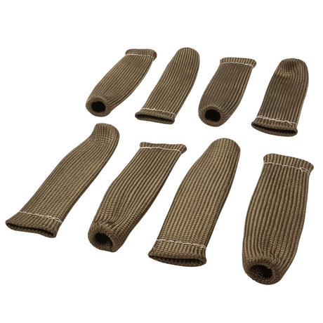 Proflow Spark Plug Boot Heat Shields, Lava Rock, 640 C, Natural, 1 in. i.d, 8 in Length, Set of 8 - PFEHS-640108 PFEHS-640108