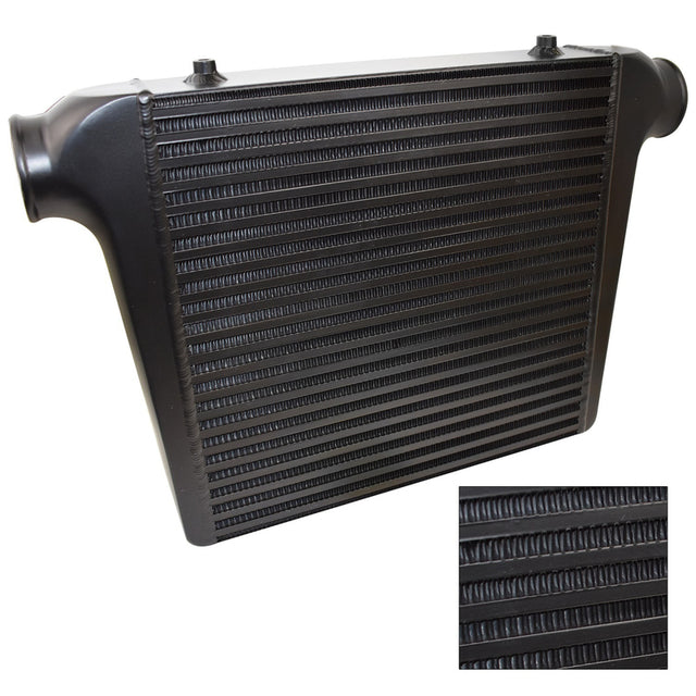 Proflow Intercooler, Bar & Plate, 450 x 300 x 100mm, 3.0'' Outlets, Aluminium, Universal, Black - PFEIC450300-1BK PFEIC450300-1BK
