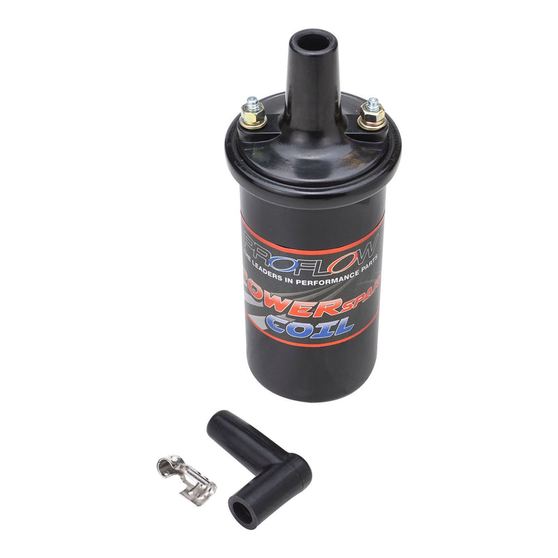 Proflow Ignition Coil, Striker 2 Black, Canister, Round, Oil Filled, 45,000V, 140mA, Each - PFEIC8202-BK