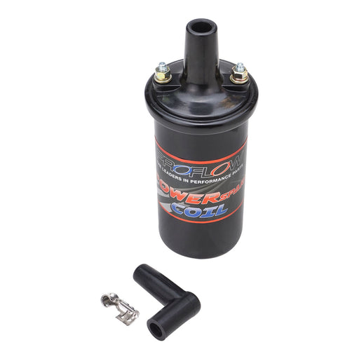 Proflow Ignition Coil, Striker 2 Black, Canister, Round, Oil Filled, 45,000V, 140mA, Each - PFEIC8202-BK
