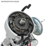 Proflow Distributor, HEI Street Series, Vacuum Advance, Bosch Style Black Cap, For Ford 302 351 Cleveland Late Block Small 12.5mm Shaft - PFEID320E