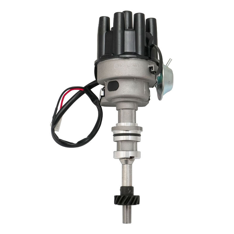 Proflow Distributor, HEI Street Series, Vacuum Advance, Bosch Style Black Cap, For Ford 302 351 Cleveland Late Block Small 12.5mm Shaft - PFEID320E PFEID320E