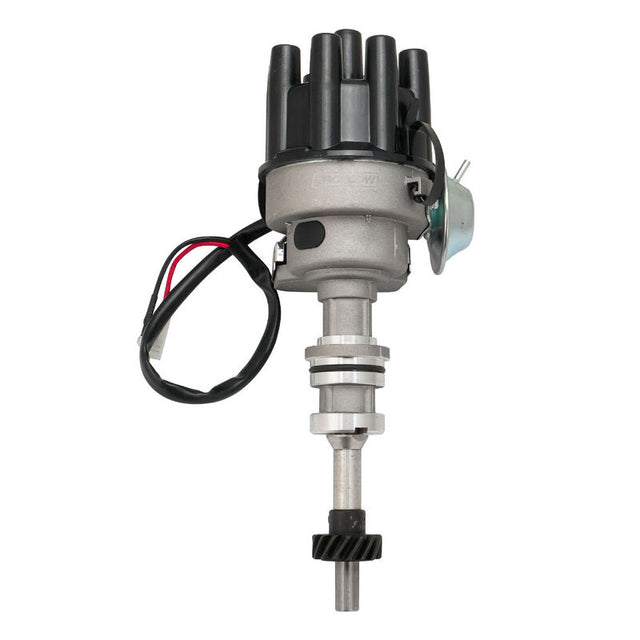 Proflow Distributor, HEI Street Series, Vacuum Advance, Bosch Style Black Cap, For Ford 302 351 Cleveland Late Block Small 12.5mm Shaft - PFEID320E PFEID320E