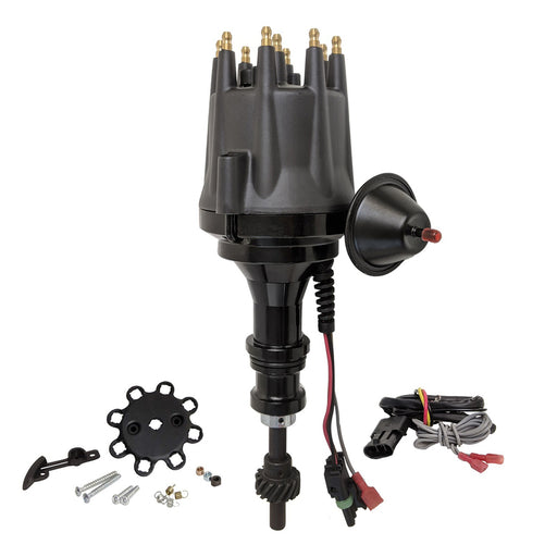 Proflow Distributor, Billet Black, HEI Ready-to-Run, Vacuum Advance, For Ford 289, 302 Windsor - PFEID410R PFEID410R