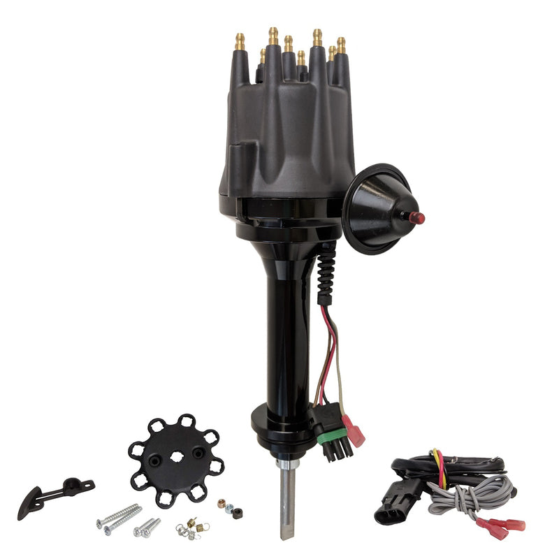 Proflow Distributor, Billet Black, HEI Ready-to-Run, Vacuum Advance, BB For Chrysler 440 - PFEID520R PFEID520R
