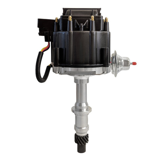 Proflow Distributor, HEI Street Series, Vacuum Advance, Black Cap For Pontiac 400, 455 V8, Coil In Cap 50000V - PFEID620 PFEID620