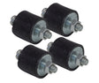 Proflow Anti-Vibration Mounts, Rubber, Black, #10-32 Threads, Set of 4 - PFEIGN8823 PFEIGN8823