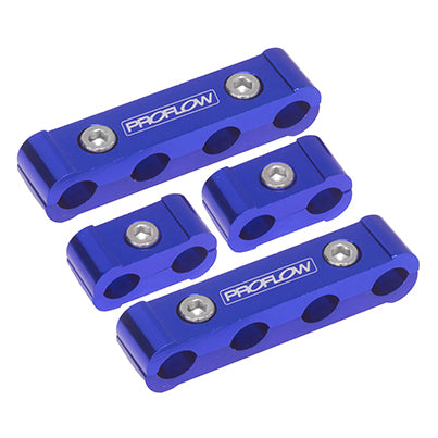 Proflow Billet Aluminium Ignition Lead Wire Looms Blue Suit 8.8mm Leads - PFEIGN88BL PFEIGN88BL