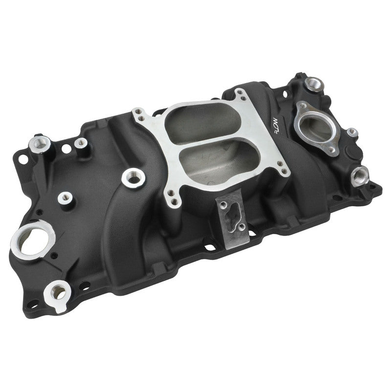 Proflow Intake Manifold, AirDual , Aluminium, Black Square/Spread Bore, For Chevrolet, Small Block - PFEM2101-BK PFEM2101-BK