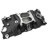 Proflow Intake Manifold, AirDual , Aluminium, Black Square/Spread Bore, For Chevrolet, Small Block - PFEM2101-BK PFEM2101-BK
