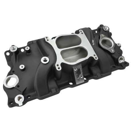 Proflow Intake Manifold, AirDual , Aluminium, Black Square/Spread Bore, For Chevrolet, Small Block - PFEM2101-BK PFEM2101-BK