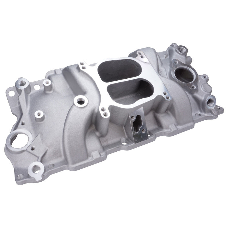 Proflow Intake Manifold, AirDual , Aluminium, Natural, Square/Spread Bore, For Chevrolet, Small Block - PFEM2101 PFEM2101