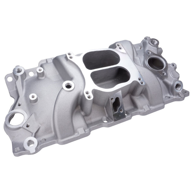 Proflow Intake Manifold, AirDual , Aluminium, Natural, Square/Spread Bore, For Chevrolet, Small Block - PFEM2101 PFEM2101