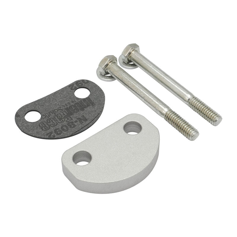 Proflow Intake Manifold, D Choke Block Off Plate With Gasket, Bolts Ford 302, 351 Cleveland, Aluminium, Suits Early Ford Oem & 2750 Manifolds, Kit - PFEM2750-CBO PFEM2750-CBO