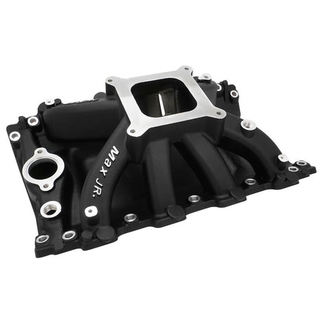 Proflow Intake Manifold, MaxJr, Single Plane, Square Bore, Aluminium, Black, For Holden, Commodore V8, VN Heads 253, 304, 308 - PFEM2894-BK PFEM2894-BK