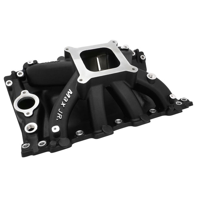Proflow Intake Manifold, MaxJr, Single Plane, Square Bore, Aluminium, Black, For Holden, Commodore V8, VN Heads 253, 304, 308 - PFEM2894-BK PFEM2894-BK