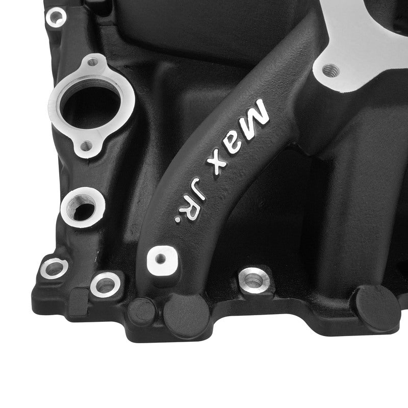 Proflow Intake Manifold, MaxJr, Single Plane, Square Bore, Aluminium, Black, For Holden, Commodore V8, VN Heads 253, 304, 308 - PFEM2894-BK