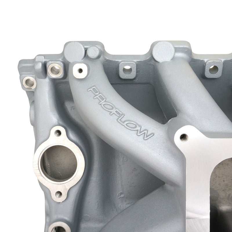 Proflow Intake Manifold, MaxJr, Single Plane, Square Bore, Aluminium, Silver, For Holden, Commodore V8, VN Heads 253, 304, 308 - PFEM2894