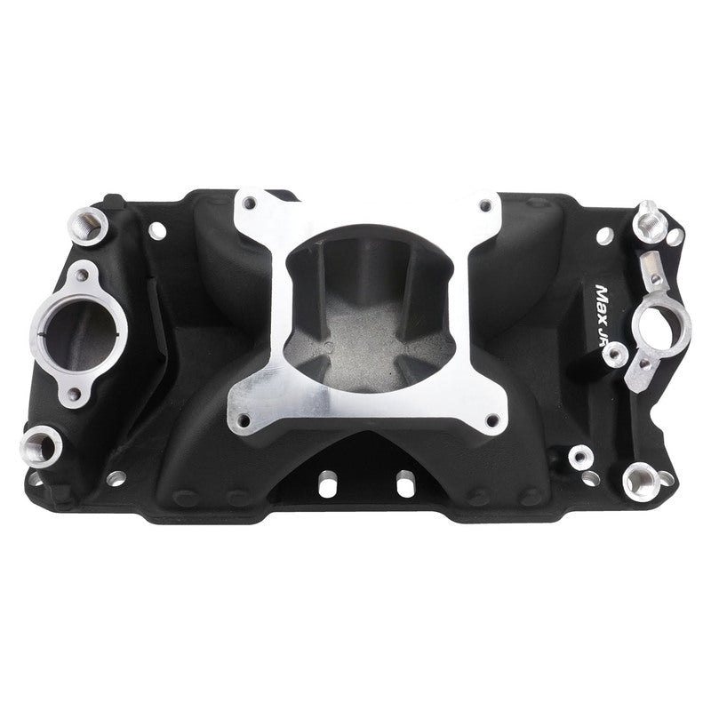 Proflow Intake Manifold, SuperMax, Single Plane, Aluminium, Black, Square Bore, SB Chev - PFEM2925-BK
