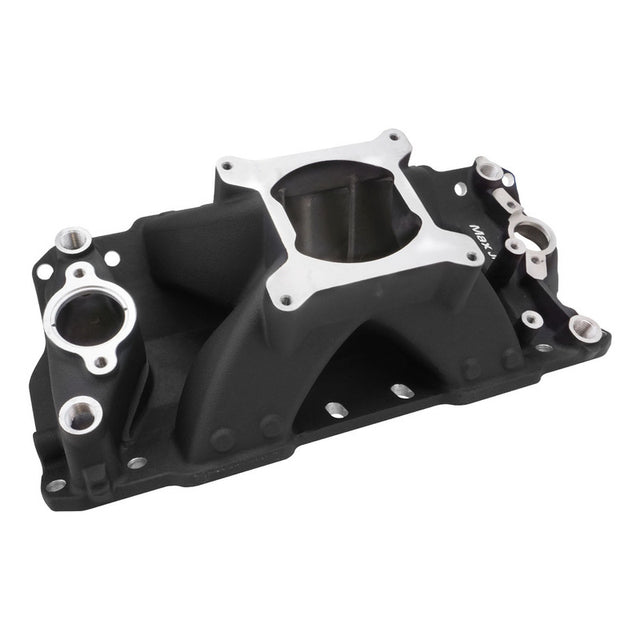 Proflow Intake Manifold, SuperMax, Single Plane, Aluminium, Black, Square Bore, SB Chev - PFEM2925-BK PFEM2925-BK