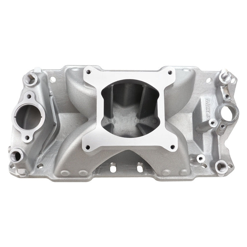 Proflow Intake Manifold, Super Max, Single Plane, Aluminium, Natural, Square Bore, SB Chev up to - PFEM2925