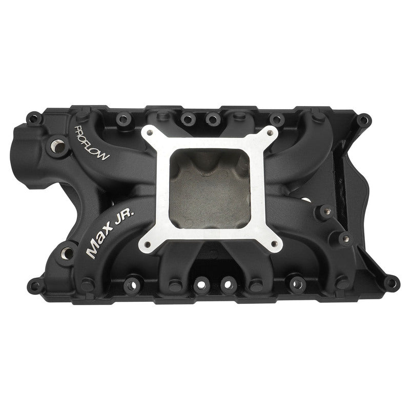 Proflow Intake Manifold, Max Jr, Single Plane, Aluminium, Black, Square Bore, SB For Ford, 351W, Each - PFEM2981-BK