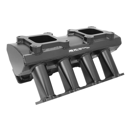 Proflow SuperMax Intake Manifold, Tunnel Ram, For Holden Commodore LS1/LS2, Carburetted 4150, Fabricated Black - PFEM63237 PFEM63237