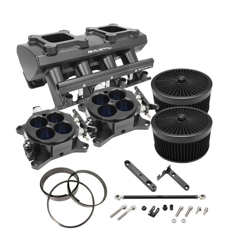 Proflow SuperMax Intake Manifold Kit, Tunnel Ram, For Holden Commodore LS1/LS2, EFI 4150, Fabricated Black, kit - PFEM63238-KIT PFEM63238-KIT