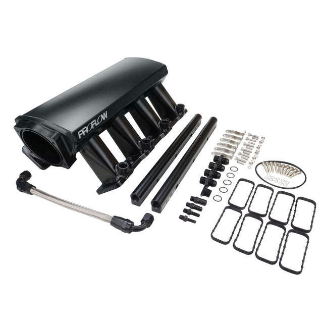 Proflow SuperMax EFI Intake Manifold Kit, For Holden Commodore LS3/L92, Fabricated Black, w/Fuel Rails, 102mm Bore - PFEM63242 PFEM63242