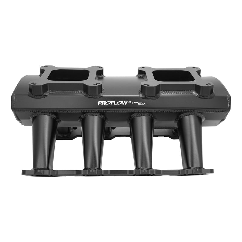 Proflow SuperMax Intake Manifold, Tunnel Ram, For Holden Commodore LS3/L92, Carburetted 4150, Fabricated Black - PFEM63247