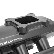 Proflow SuperMax Intake Manifold, Tunnel Ram, For Holden Commodore LS7, EFI 4150, Fabricated Black, W/Fuel Rails - PFEM63258