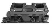 Proflow SuperMax Intake Manifold, Tunnel Ram, For SB Chevrolet, Fabricated Black, Dual Quad Carburetted - PFEM64241