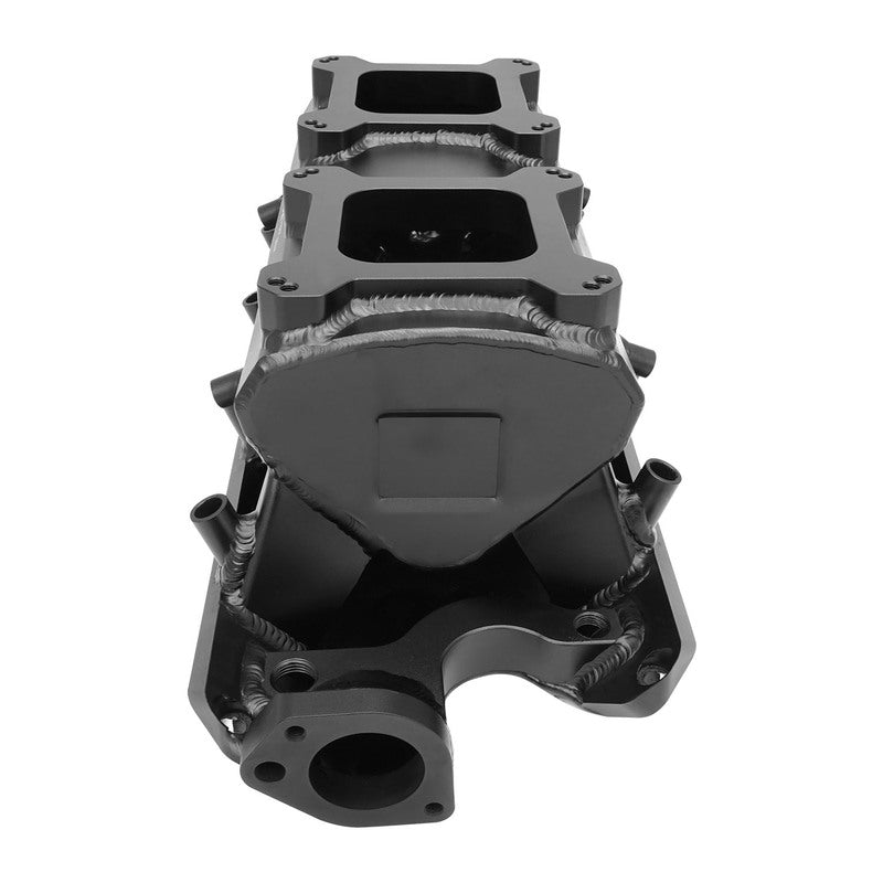 Proflow SuperMax EFI Intake Quad Manifold Kit, Fuel Rails, SB Ford 289-302W, Tunnel Ram, Fabricated Black, Dual 4150 Throttle Bodies, Silver Kit - PFEM64243-KIT-S