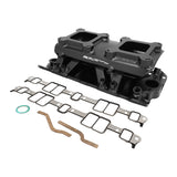 Proflow SuperMax, SB Chev, EFI Intake Manifold w/ Fuel Rails, Tunnel Ram, Fabricated Black, 4150 Throttle Body - PFEM64245