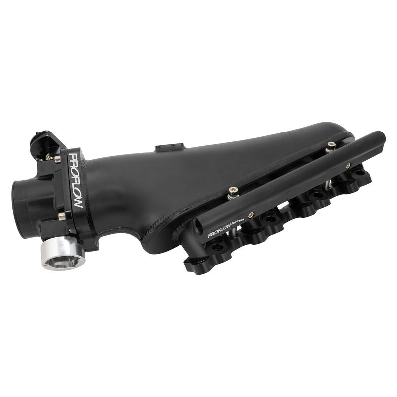 Proflow Intake Manifold Kit, For Nissan SR20 S13, Fabricated Aluminium, Black, 76mm Throttle Body, Fuel Rail Kit - PFEM67522BK PFEM67522BK