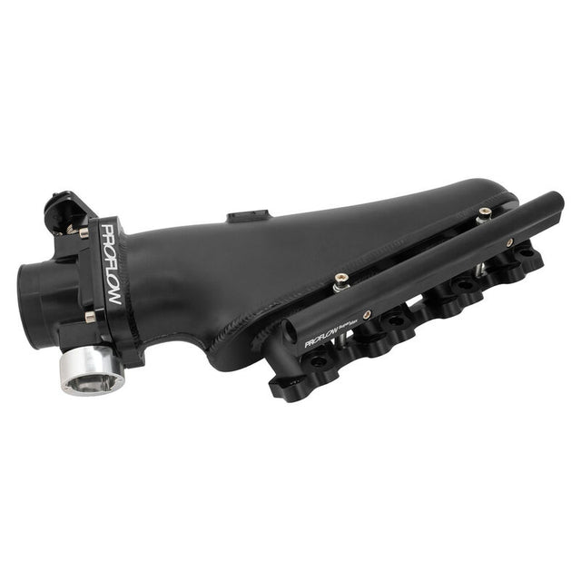 Proflow Intake Manifold Kit, For Nissan SR20 S13, Fabricated Aluminium, Black, 76mm Throttle Body, Fuel Rail Kit - PFEM67522BK PFEM67522BK