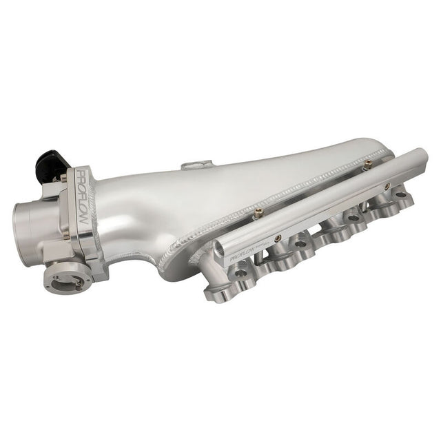 Proflow Intake Manifold Kit, For Nissan SR20 S13, Fabricated Aluminium, Polished, 76mm Throttle Body, Fuel Rail Kit - PFEM67522 PFEM67522
