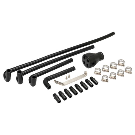 Proflow Coolant Collector Adaptor Kit, Suits RB25 Fabricated Intake Manifolds, Black - PFEM67525-1 PFEM67525-1